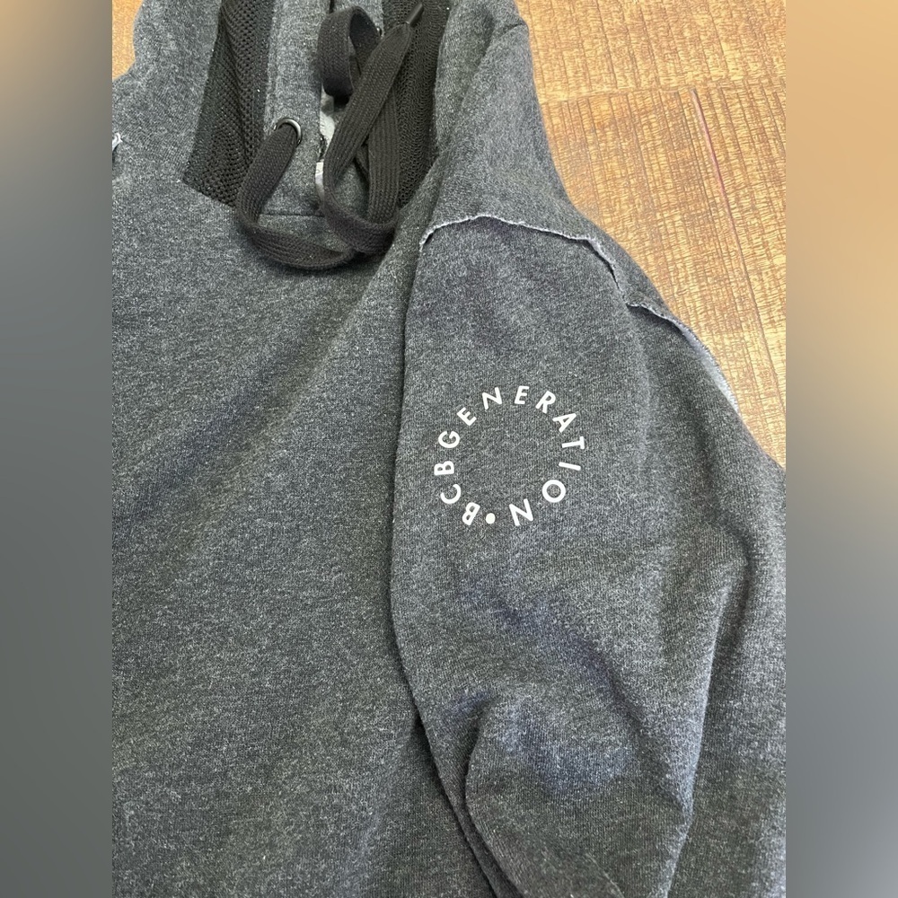 BCBGeneration Charcoal Gray Hoodie - Picture 4 of 8
